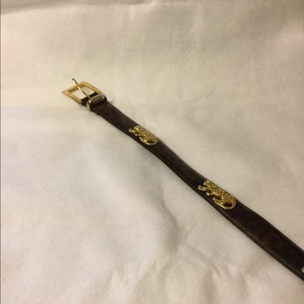 PD⬇️ Vintage 80s tortoiseshell leopard belt size S